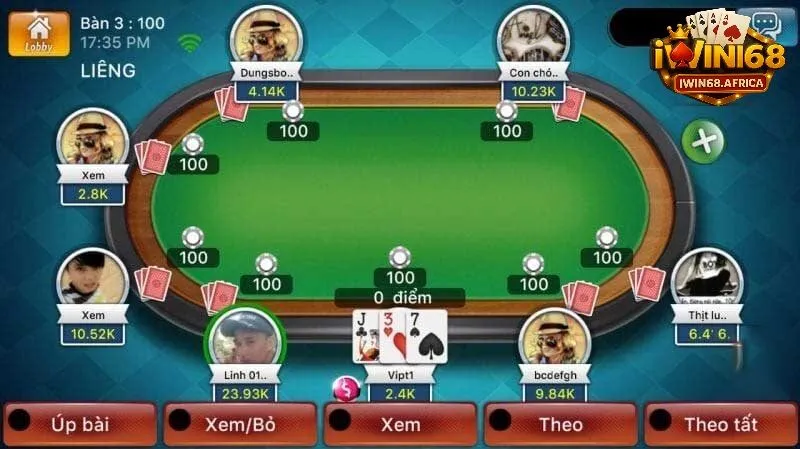 Làm chủ luật chơi liêng online tại iWin68